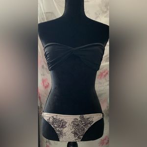 Victoria secret strapless swim top M mix n match sinful bottom M gently used